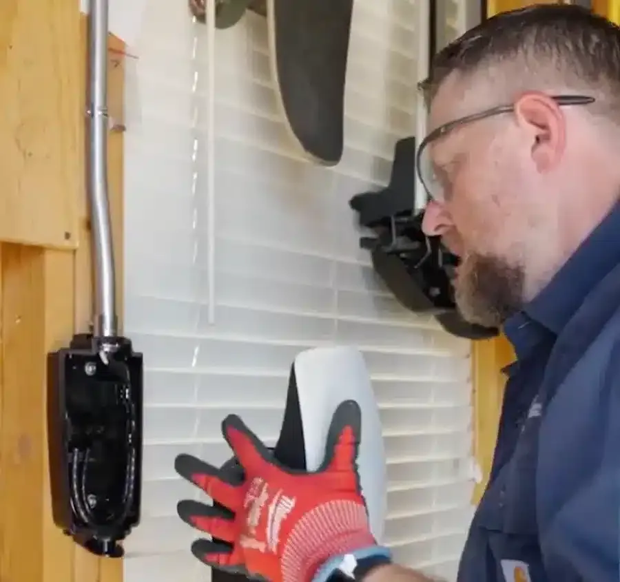 technician servicing ev charger