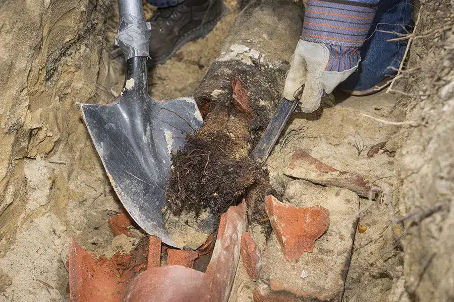 Broken clay pipe in Denver, CO.