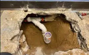 image of a slab leak in denver