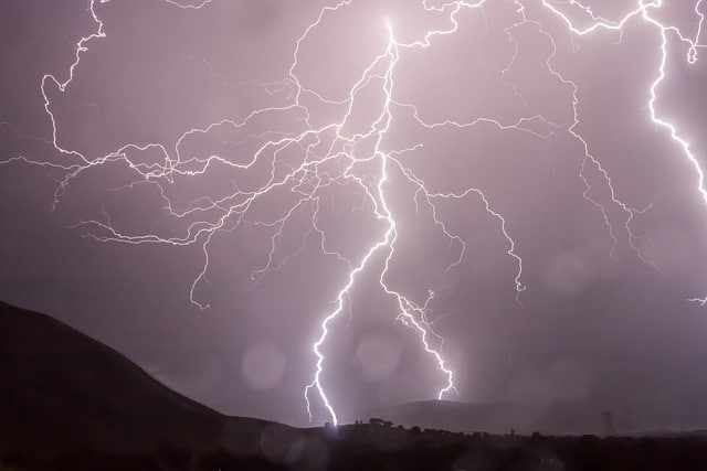 lightning storm in Colorado