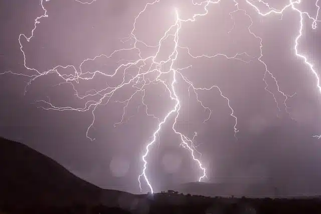 lightning storm in Colorado